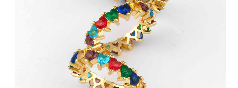 Fashion Gold Heart Zircon Ring,Rings