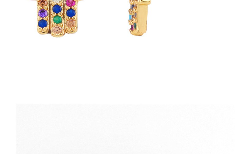 Fashion Golden Palm Zircon Full Diamond Life Tree Earrings,Earrings