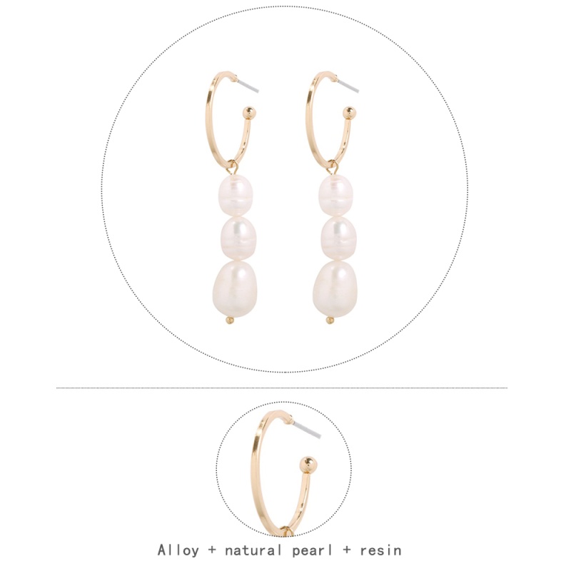 Fashion Pearl White Alloy Natural Pearl Earrings,Drop Earrings