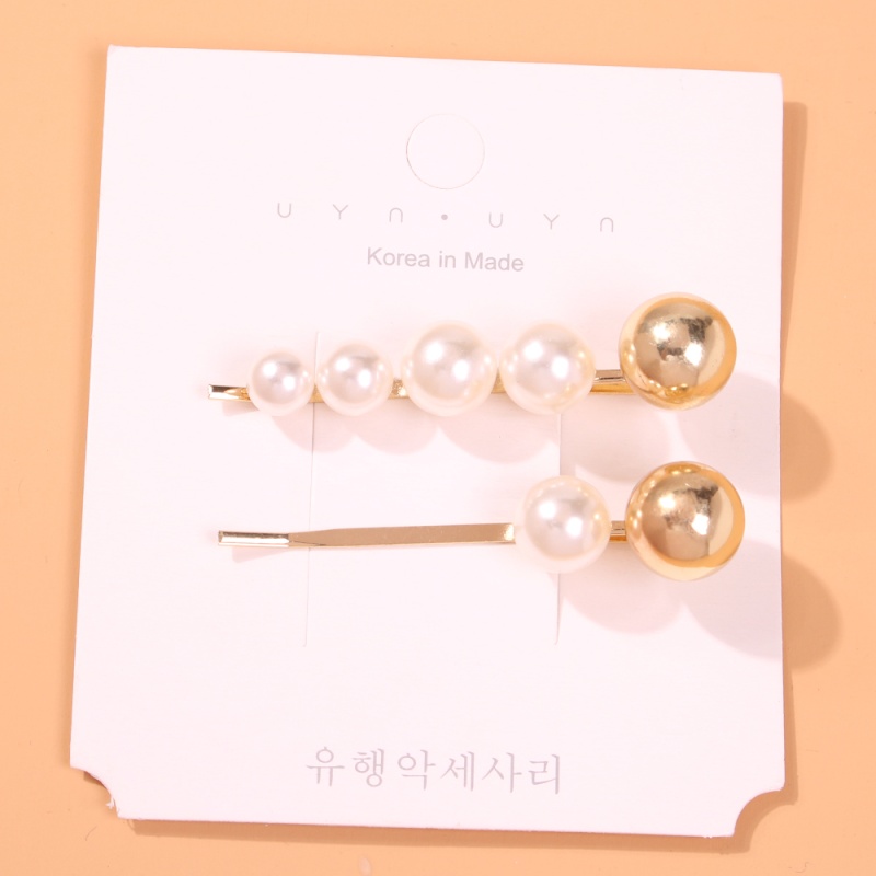 Fashion Golden Pearl Two-piece Alloy Imitation Pearl Hairpin Set,Hairpins