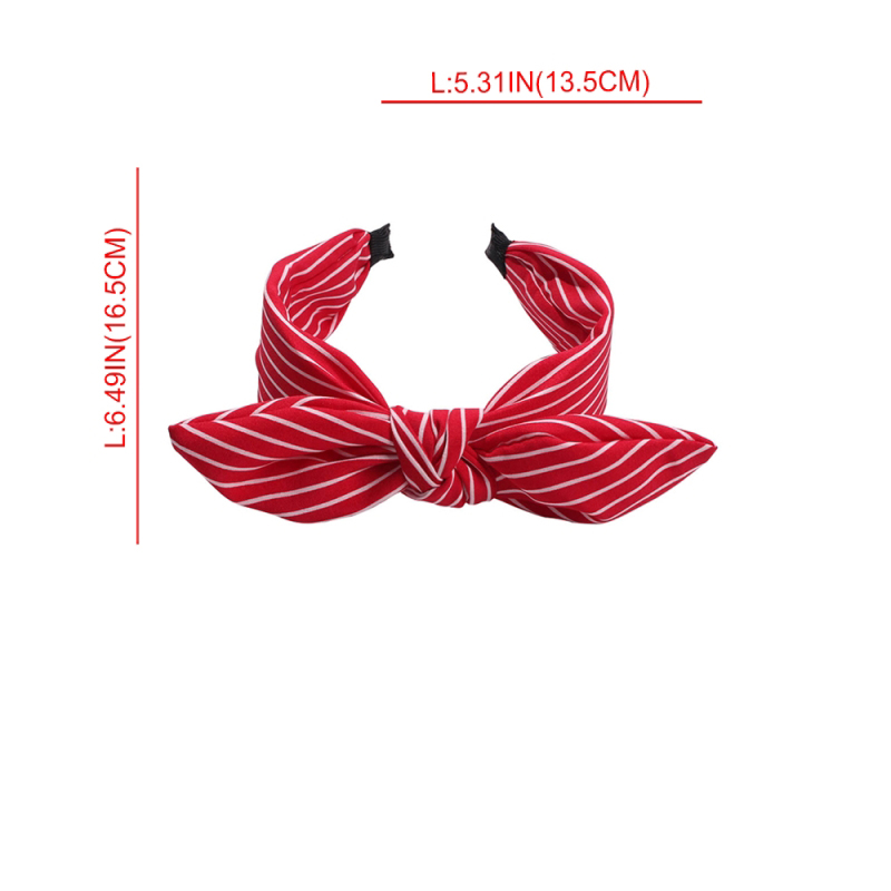 Fashion Red Stripe Resin Fabric Bow Headband,Head Band