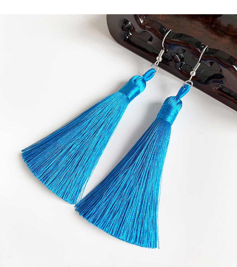 Fashion Blue Alloy Tassel Earrings,Drop Earrings