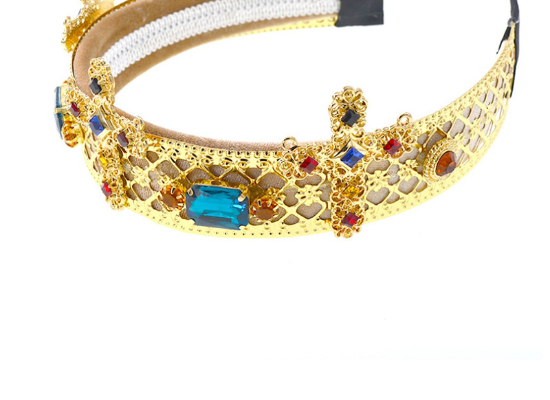 Fashion Gold Crown Diamond Jewel Pearl Headband,Head Band