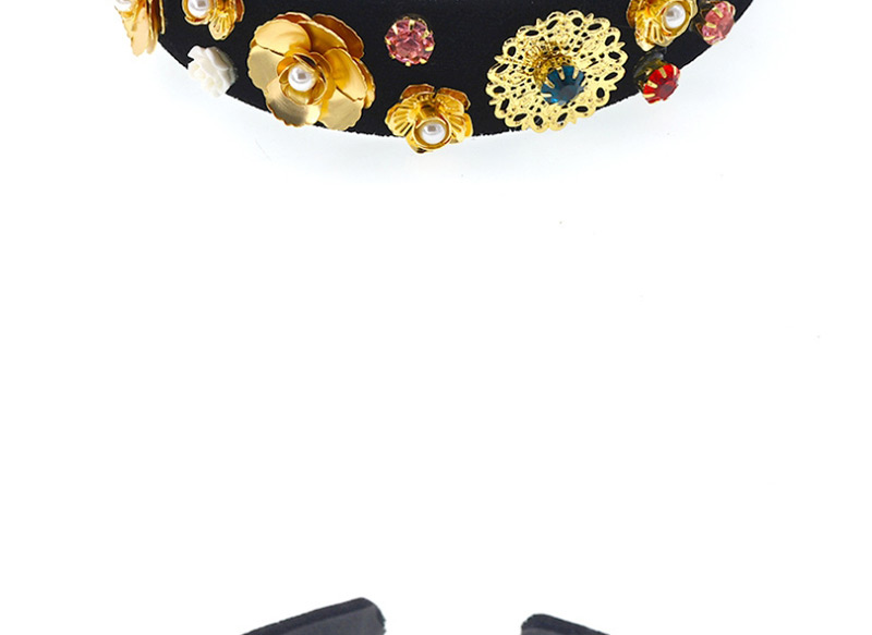 Fashion Black Diamond Flower Velvet Headband,Head Band