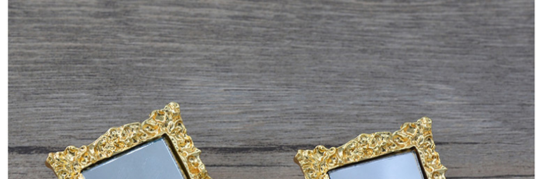 Fashion Gold Crown Photo Frame Earrings,Stud Earrings