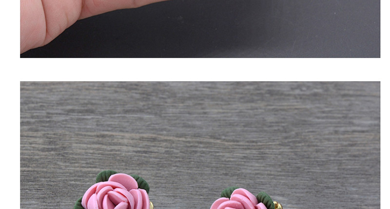 Fashion Flower Pink Pineapple Tassel Beads Earrings,Drop Earrings