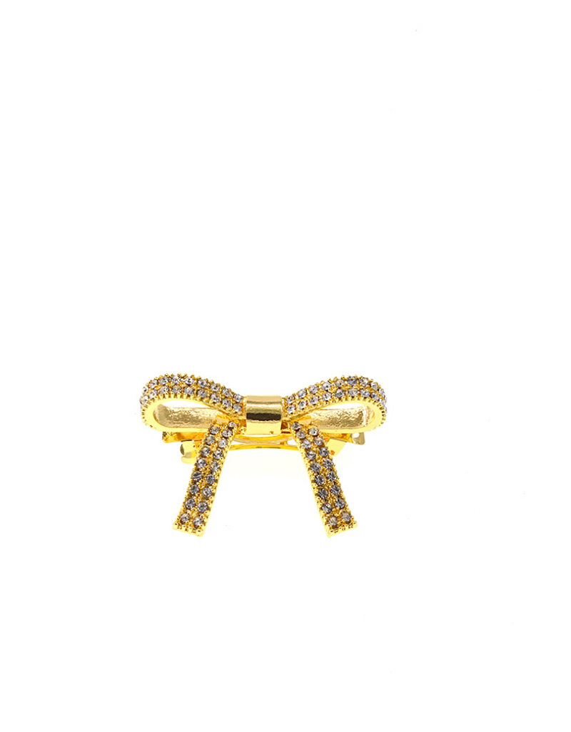Fashion Gold Flash Diamond Bow Hair Clip,Hairpins
