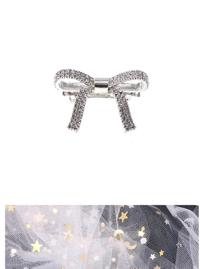 Fashion Gold Flash Diamond Bow Hair Clip,Hairpins