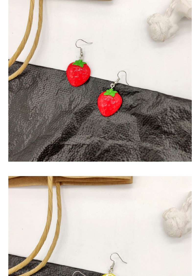 Fashion Strawberry Red Fruit Ice Cream Earrings,Drop Earrings