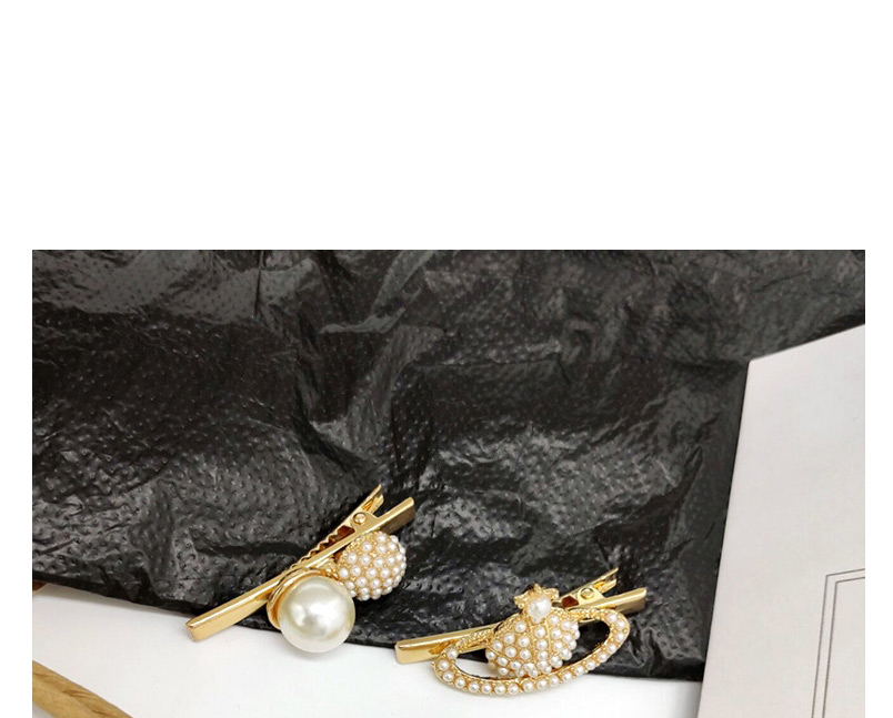 Fashion Cosmic Gold Alloy Pearl Hairpin,Hairpins