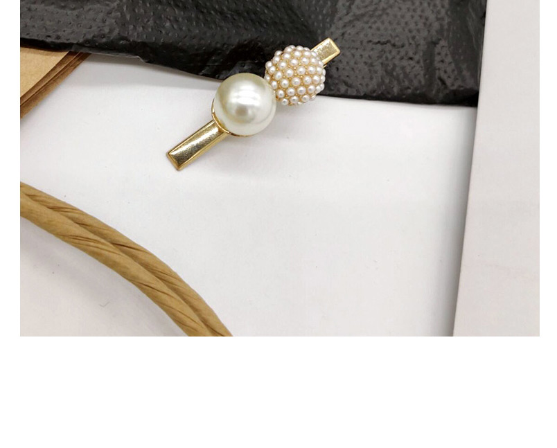 Fashion Smiley Gold Alloy Pearl Hairpin,Hairpins