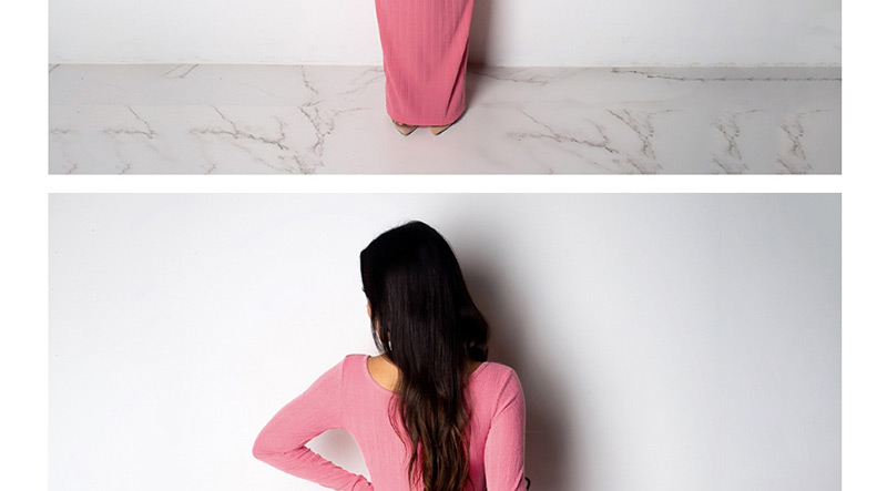 Fashion Pink Small V-neck Top + Skirt Two-piece Suit,Tank Tops & Camis
