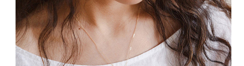 Fashion Gold Round Glossy Stainless Steel Necklace,Necklaces