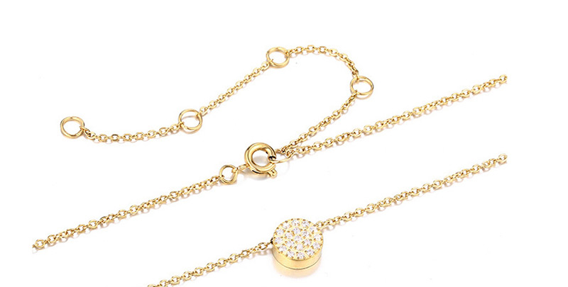 Fashion Gold Stainless Steel Plated 14k Gold Round Necklace,Necklaces