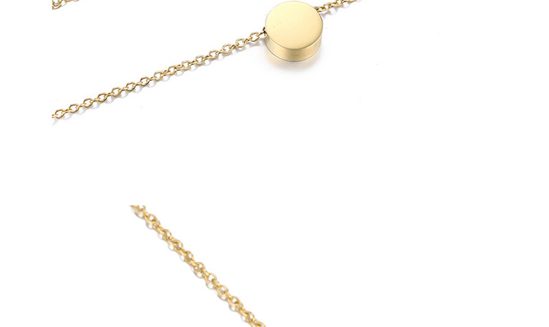 Fashion Gold Round Stainless Steel Necklace,Necklaces