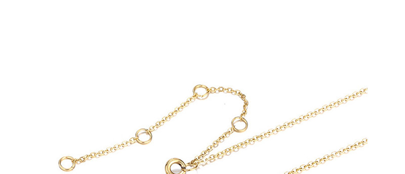 Fashion Gold Geometric Hammered Stainless Steel Necklace,Necklaces