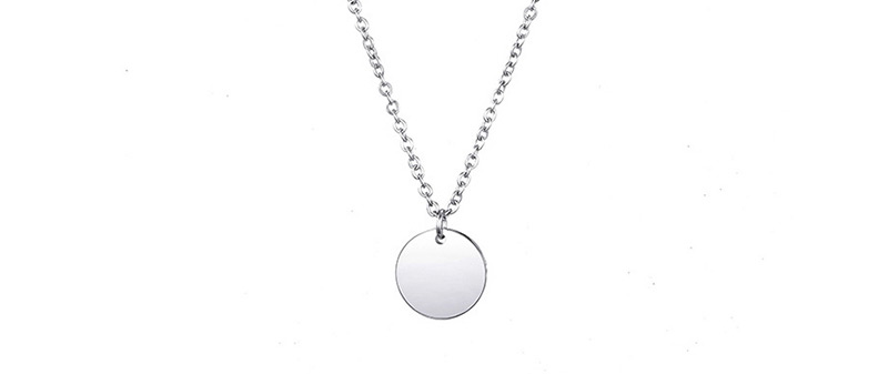 Fashion Rose Gold Round Stainless Steel Necklace,Necklaces