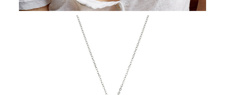 Fashion Rose Gold Geometric Rectangular Stainless Steel Gold-plated Necklace,Necklaces