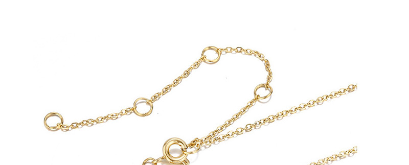 Fashion Gold Geometric Rectangular Stainless Steel Gold-plated Necklace,Necklaces
