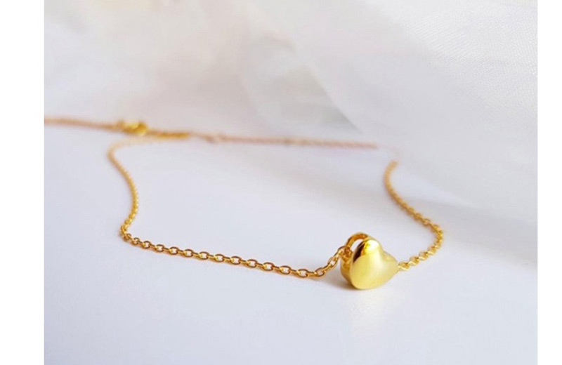 Fashion Rose Gold Color Titanium Steel Heart Necklace,Necklaces