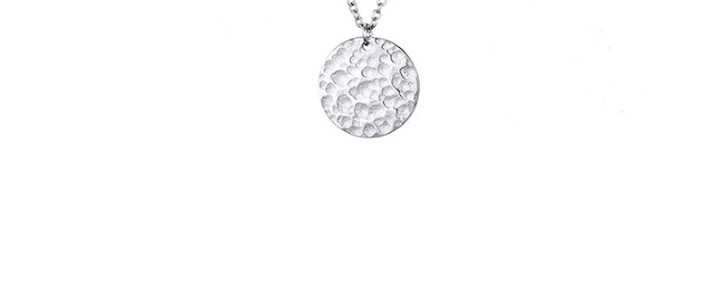 Fashion Steel Color Stainless Steel Round Necklace,Necklaces
