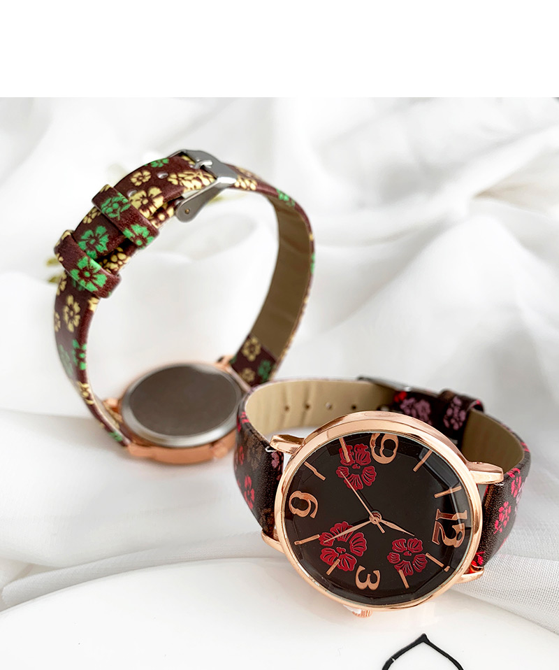  Pink Alloy Pu Printed Watch,Ladies Watches