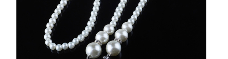  White Pearl Glasses Hanging Chain Necklace,Sunglasses Chain