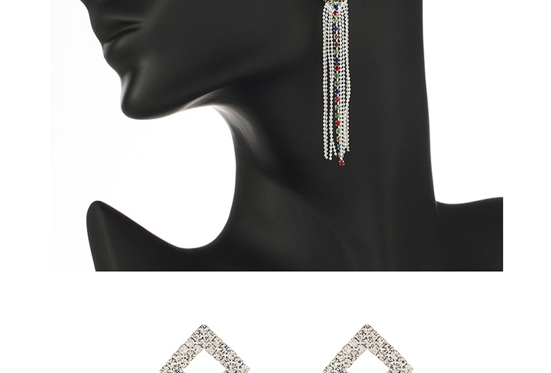 Fashion Gold + Diamond Double Streamed Diamond Earrings,Drop Earrings