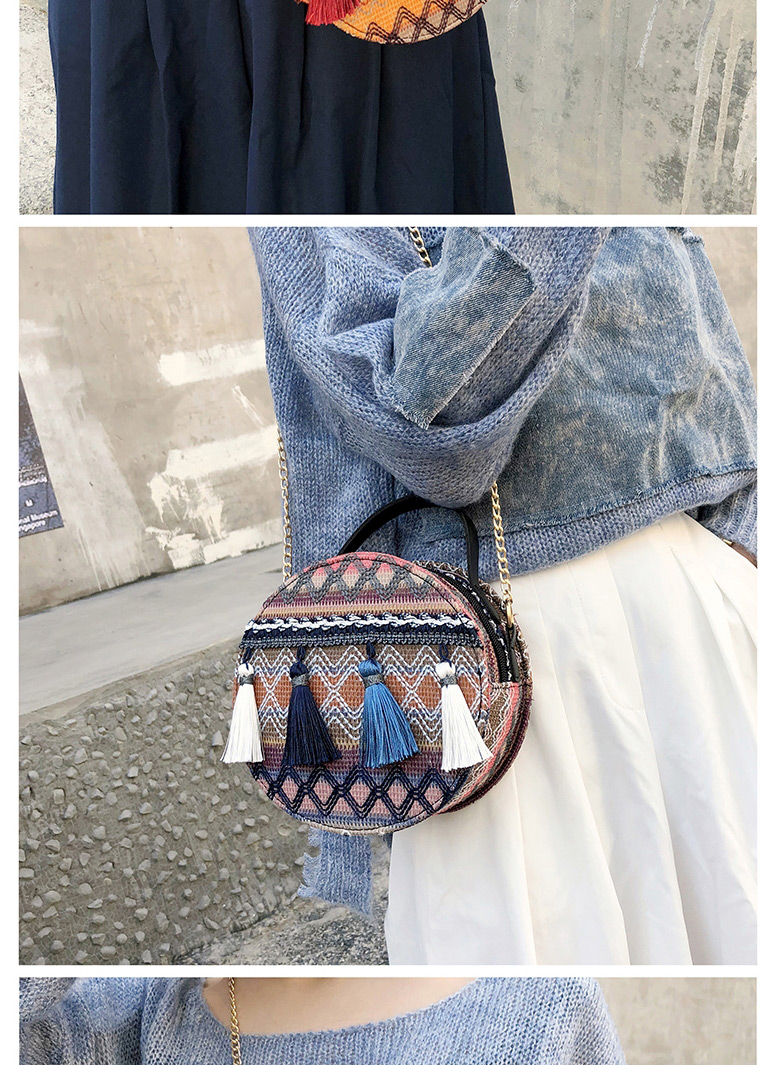  Blue Woolen Hand Strap Shoulder Crossbody Bag,Handbags