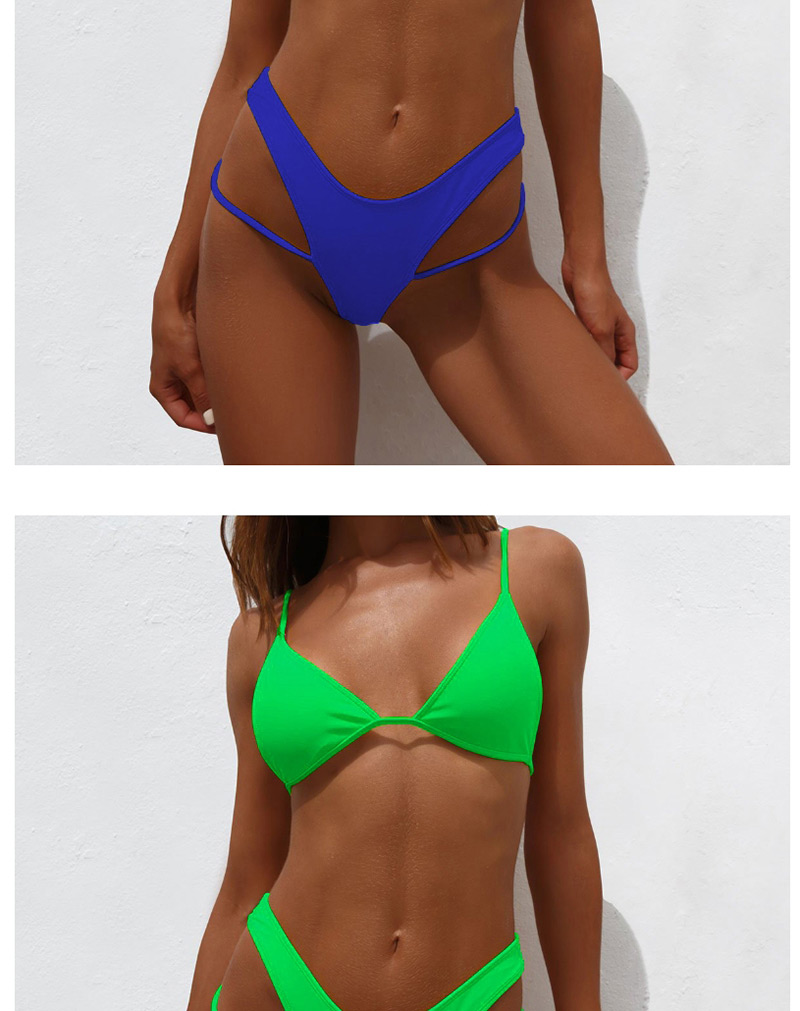 Fashion Green Solid Color Split Swimsuit,Bikini Sets