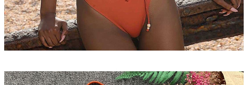 Fashion Orange Lace-up One-piece Swimsuit,One Pieces