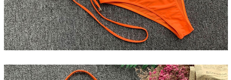 Fashion Orange Lace-up One-piece Swimsuit,One Pieces