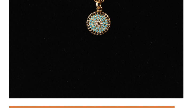 Fashion Gold Eye Round Diamond Necklace,Necklaces