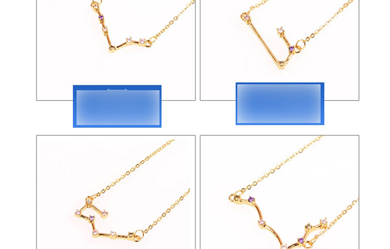 Fashion Sagittarius Gold Twelve Constellation Inlaid Zircon Necklace,Bracelets