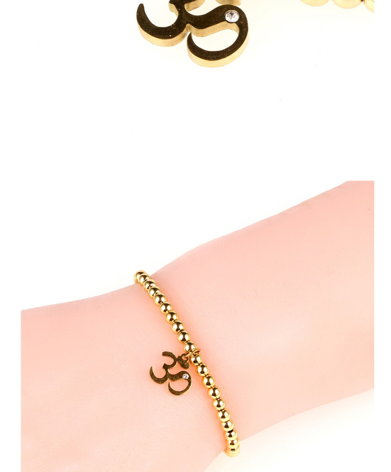 Fashion Digital Gold Zircon Life Tree Metal Bead Bracelet,Bracelets