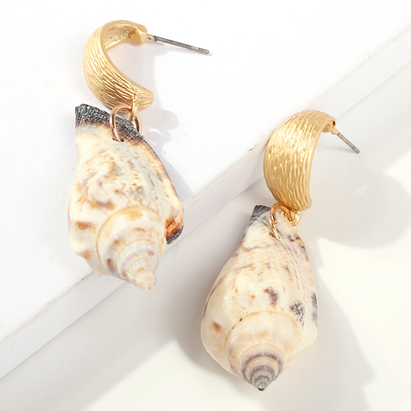 Fashion Golden Small Conch Alloy Shell Conch Earrings,Drop Earrings