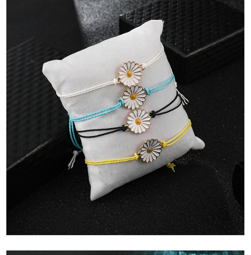Fashion Yellow Alloy Geometric Daisy Cord Braid Bracelet,Fashion Bracelets