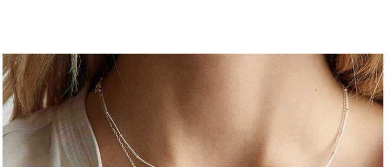 Fashion Steel Color Double Stainless Steel Chain Necklace,Necklaces