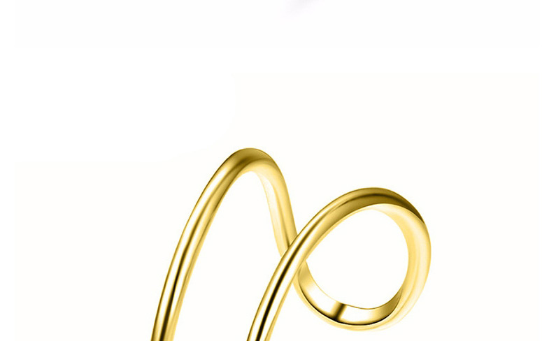 Fashion Gold Double-layer Open Stainless Steel Ring,Rings
