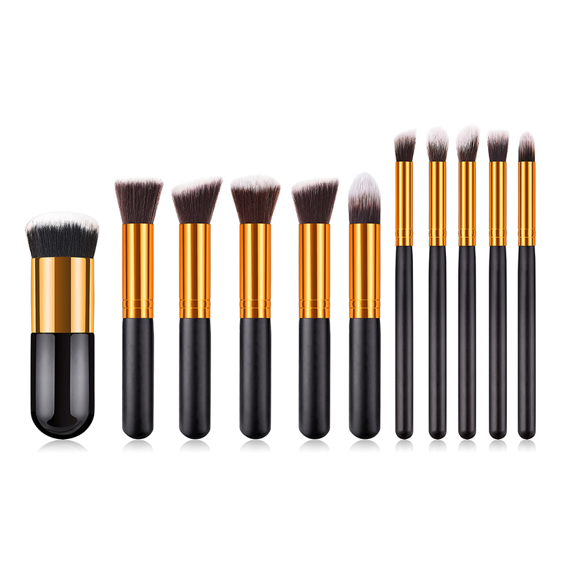 Fashion Black 10 Packs Of Five Big Five Small Makeup Brushes,Beauty tools