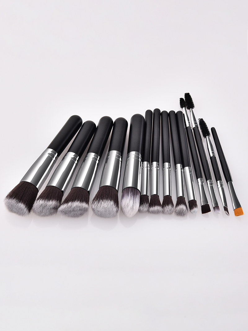 Fashion Black 14 Sets Of Five Big Five Small Double Head Makeup Brushes,Beauty tools