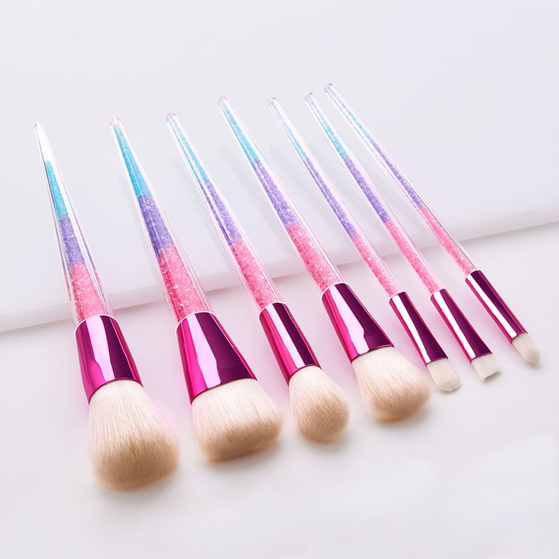 Fashion Color 7 Makeup Jar Drill Makeup Brushes,Beauty tools