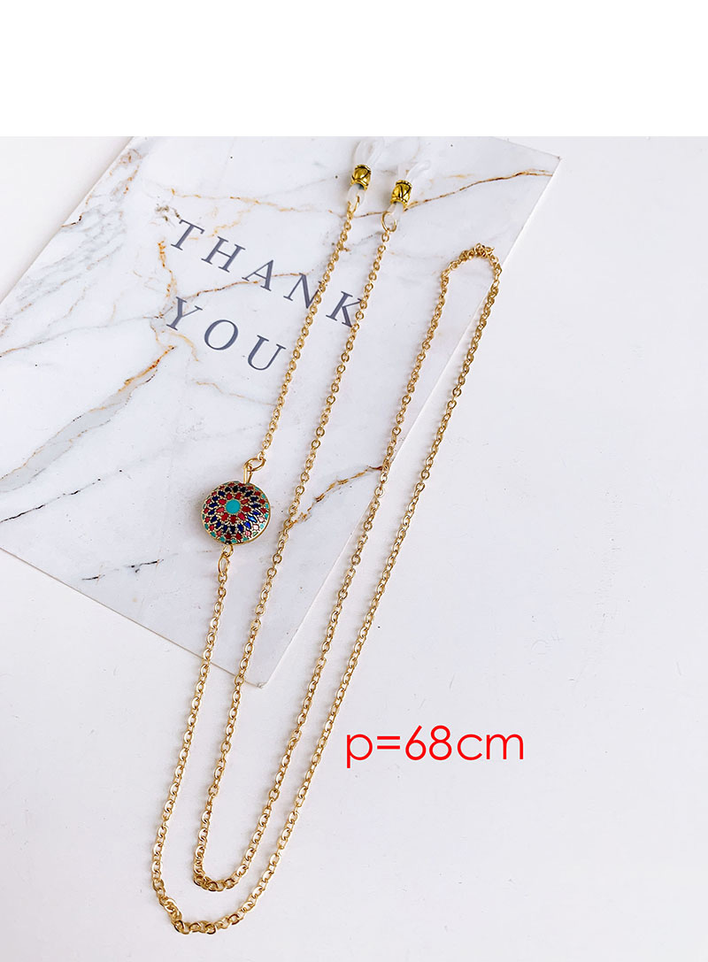 Fashion Red Flower Alloy Oval Bead Chain,Sunglasses Chain