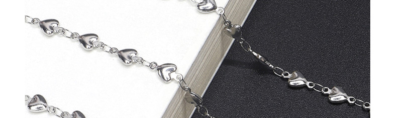 Fashion Silver Stainless Steel Heart Chain Non-slip Glasses Chain,Sunglasses Chain