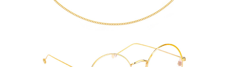 Fashion Gold Real Gold Plating Chain Stainless Steel Opal Oval Anti-skid Glasses Chain,Sunglasses Chain