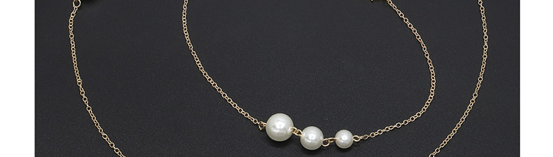 Fashion Silver Large: Medium And Small Bright Pearl Chain,Sunglasses Chain
