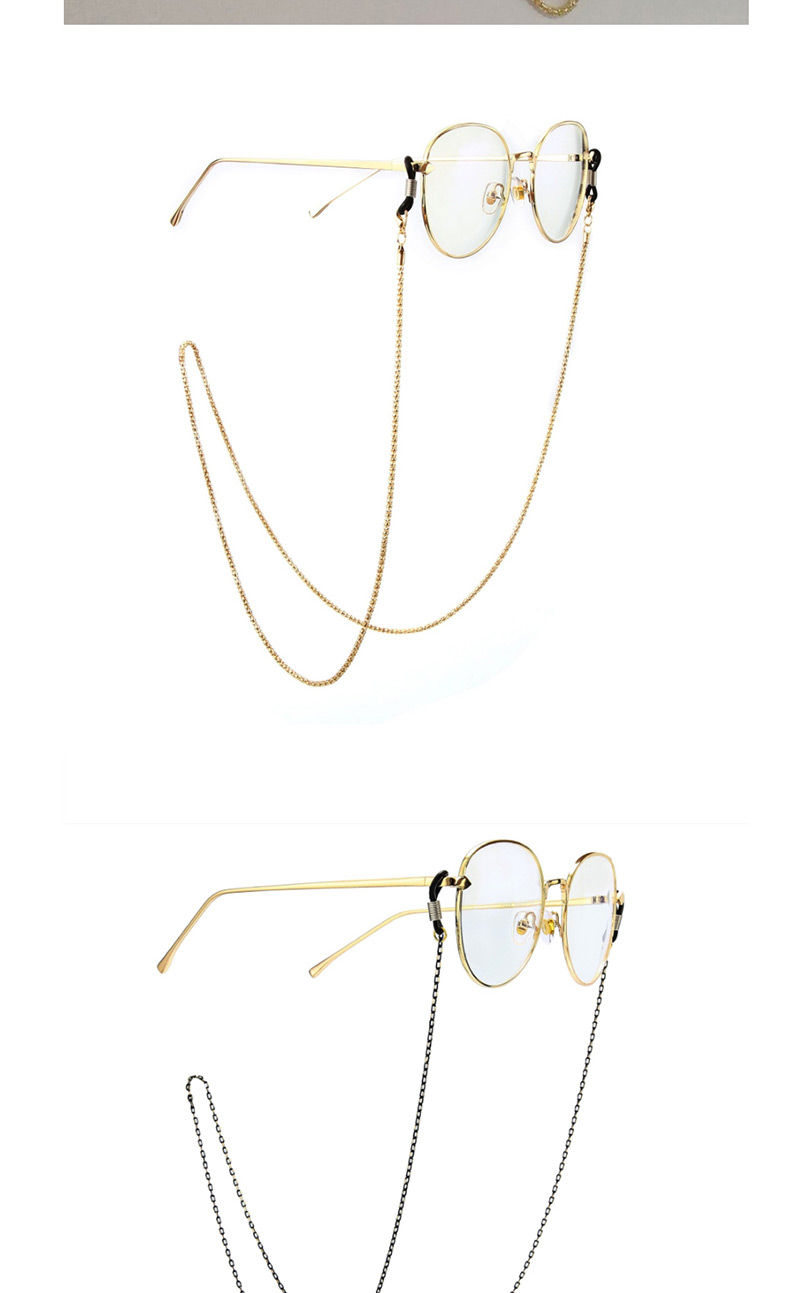 Fashion Silver Non-slip Hollow Chain Metal Glasses L Chain Lengthening Bold 2.4mm,Sunglasses Chain
