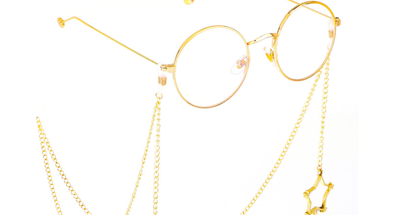 Fashion Silver Metal Color Protection Five-star Key Glasses Chain,Sunglasses Chain