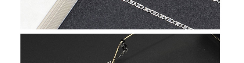 Fashion Silver Stainless Steel Japanese Word Chain Hanging Neck Color Anti-skid Glasses Chain,Sunglasses Chain