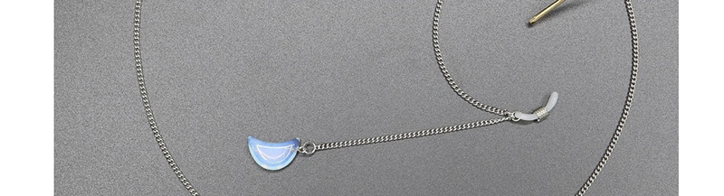 Fashion Silver Stainless Steel Chain Opal Moon Anti-skid Glasses Chain,Sunglasses Chain